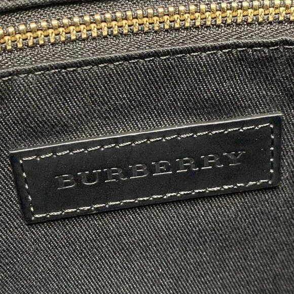 Auth Burberry Dark Brown Black PVC Leather Shoulder Bag - Picture 6 of 16